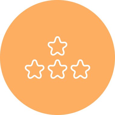 Dört Yıldızlı Zarif Modern Yaratıcı Sanat Sembolü