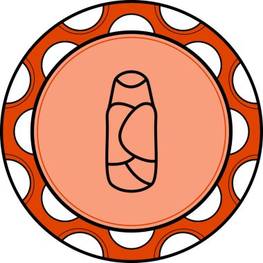 Soyut turuncu şekilli dairesel tasarım