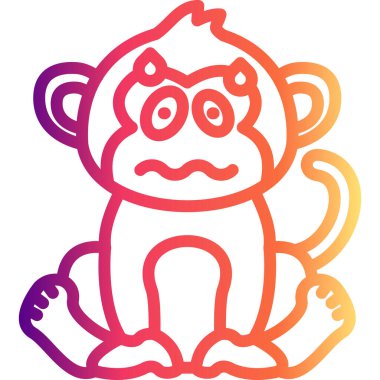 Sinirli Maymun Yaratıcı Eşsiz Ürün Tasarım Elemanı