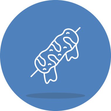 Kebap Simgesi vektör çizimi tasarımı