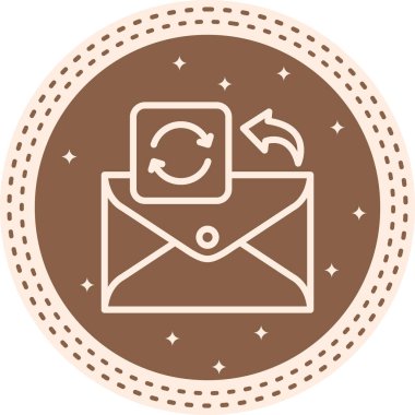 E- posta satırı simgesi, beyaz arkaplan üzerine basit illüstrasyon