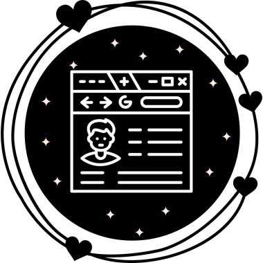 Profil Sitesi Belirgin Temiz Damgalama Grafik Şekli