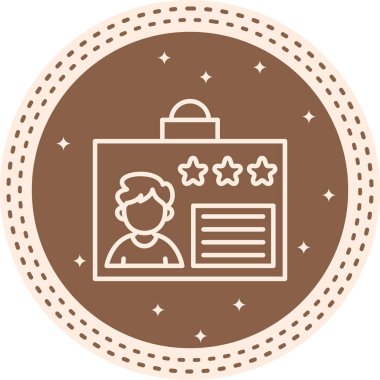 Geribildirim Kartı Asgari Düz Vektör İllüstrasyonu