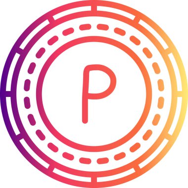 Botswana Para Gelişmiş İşlevsel Web Arayüzü Sembolü