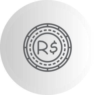 Brezilya Gerçek Para Yaratıcı Fonksiyonel Web Grafik Sembolü