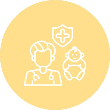 Çocuk Doktor Dengeli Profesyonel Düz Sanat Düzeni