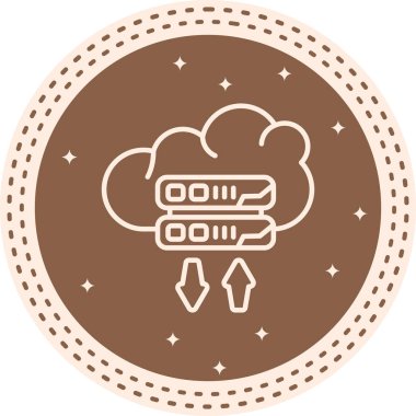 Bulut Sunucusu Premium Çağdaş Düz Vektör Özelliği