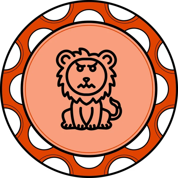 Ağlayan Aslan Zarif Modern Marka Vektör Varlığı