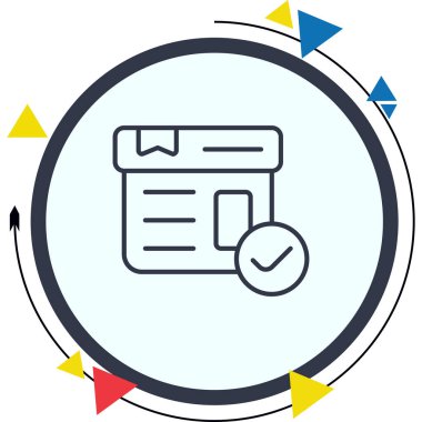 Teslimat ve doğrulama sürecini temsil eden basit simge