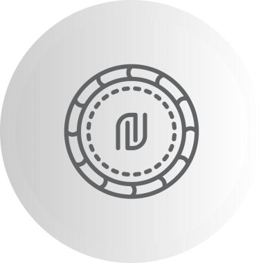 Şekillendirilmiş n harfi ile dairesel bozuk para tasarımı