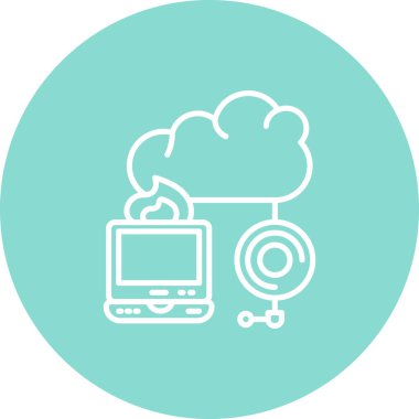 Bulut Felaketi Kurtarma Gelişmiş İşlevsel Web Arayüzü Sembolü