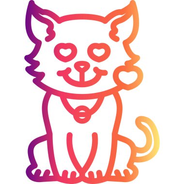 Kalpleri Dengeli Gülümseyen Kedi Yenilikçi Ürün Grafik Elementi