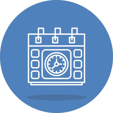 Sınıf Zamanlaması Modern Dengeli Markalaşma Vektörü Sembolü