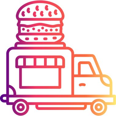 Hamburger Kamyoneti Minimum Vektör Sanatı Özelliği