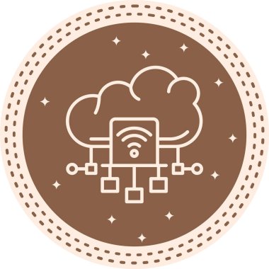 Bulut Veri Akımı Zarif Minimum Dijital Tasarım Özelliği