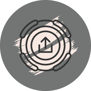 Upload Arrow Line Flat Icon