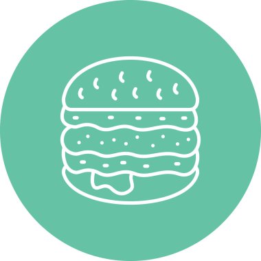 Hamburger yemek ikonu, hamburger vektör tasarımı