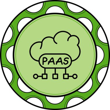 Cloud PaaS Yüksek Kaliteli Özel Vektör Tasarımı