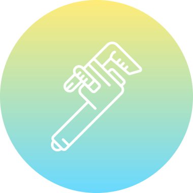 Bu doğrusal simge, bakım uygulamalarında veya web sayfalarında kullanmak için uygun bir boru anahtarını sıkıca kavrayan bir eli resmeder.