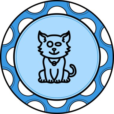 Flirty Cat Modern Dijital Sanat Nesnesi