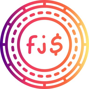 Fiji Coin Yaratıcı Yüksek Çözünürlüklü Grafik Elementi