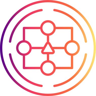 Algoritma Dengeli Düz Modern Tasarım Elemanı