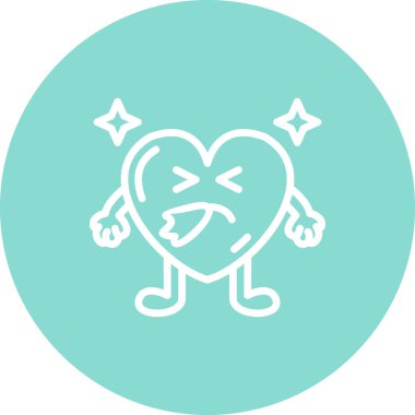 Hapşıran Kalp Dengeli Düz Modern Tasarım Elemanı