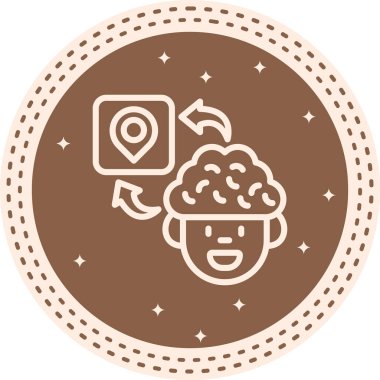 Beyin Konumu Ayrı Modern Dijital Tasarım Elemanı