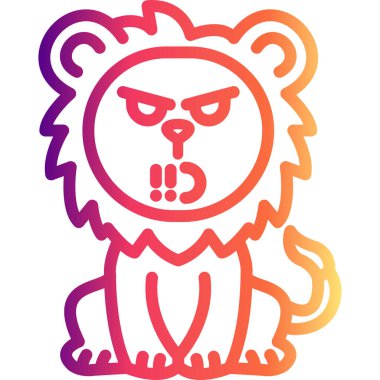 Baskı Altındaki Aslan Zarif Modern Sanat Düzenlemesi