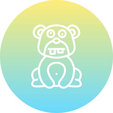 Çirkin Ayı Yaratıcı Eşsiz Ürün Tasarım Elemanı