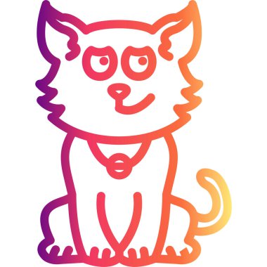 Yuvarlanan Gözlü Kedi Minimum Vektör Sanatı Özelliği