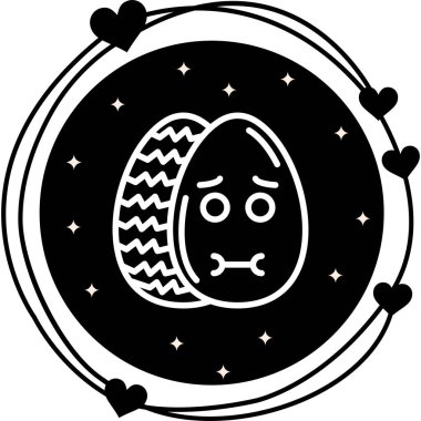 Paskalya Bulutlu Yumurta Ayırt Edilmiş Modern Dijital Tasarım Elemanı