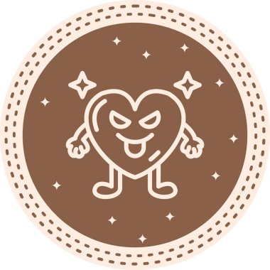 Kıskançlık Kalbi Profesyonel Yenilikçi Düz Tasarım Düzeni