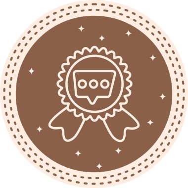 Yorum Rozeti Eşsiz Soyut Damgalama Grafik ŞekliName