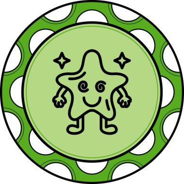 Hipnotize edilmiş Yıldız Zarif Modern Yaratıcı Sanat Sembolü