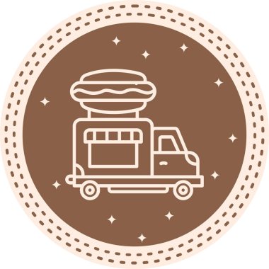 Hot Dog Truck Asgari Vektör Sanatı Özelliği