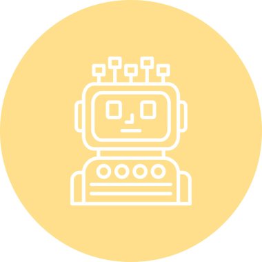 Robotik Zarif Profesyonel Düz Grafik Sembolü