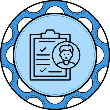 Çalışanların Denetim Listesi Dengelenmiş Özel Düz Vektör Düzeni