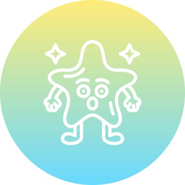 Şaşırmış Yıldız Biçimli Yaratıcı Tasarım Elemanı