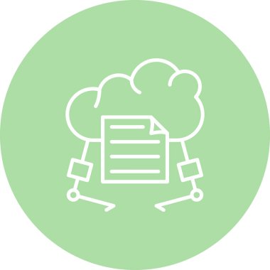 Bulut Depolama Diski Zarif Profesyonel Düz Grafik Sembolü