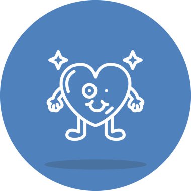 Zany Heart Yaratıcı Eşsiz Markalaştırma Vektörü Elementi