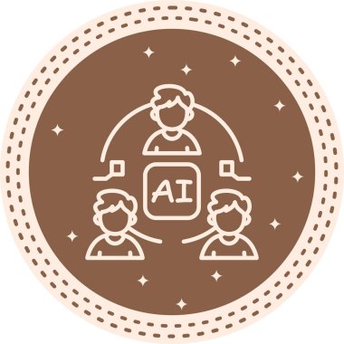 AI İşbirliği Asgari Yüksek Kalite Grafik Sembolü