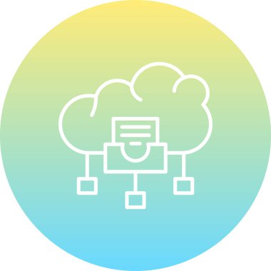 Bulut Nesne Depolaması Zarif Çağdaş Dijital Grafik Özelliği