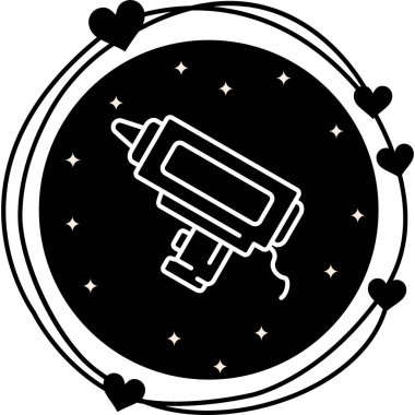 Caulking Gun Eşsiz Yenilikçi Dijital Grafik Sembolü