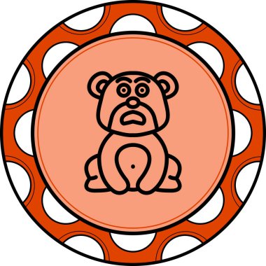 Korkusuz Ayı Eşsiz Yenilikçi Dijital Grafik Sembolü