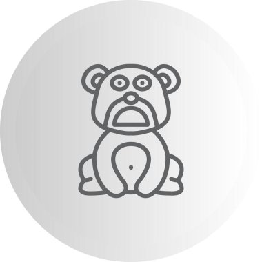 Kederli Ayı Biçimli Yaratıcı Tasarım Elementi