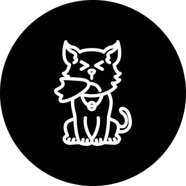 Hapşıran Kedi Zarif Vektör Sanat Nesnesi