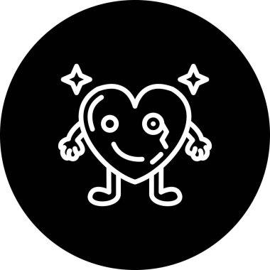 Tek Kalp Yaratıcı Yüksek Çözünürlüklü Grafik Elementi