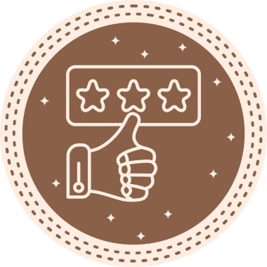 Yıldız Derecelendirme Zarif Rafine Ürün Tasarım Varlığı