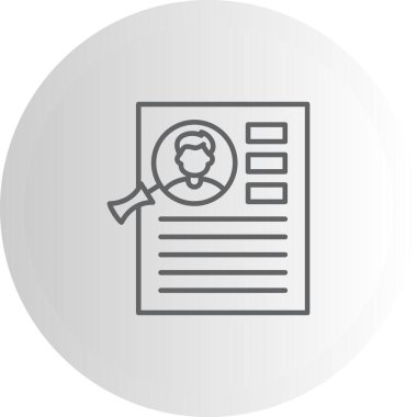 Aday Araması Asgari Dijital Grafik Sembolü